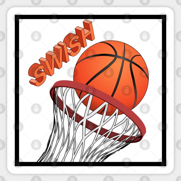 Basketball Swish Sticker by Designoholic